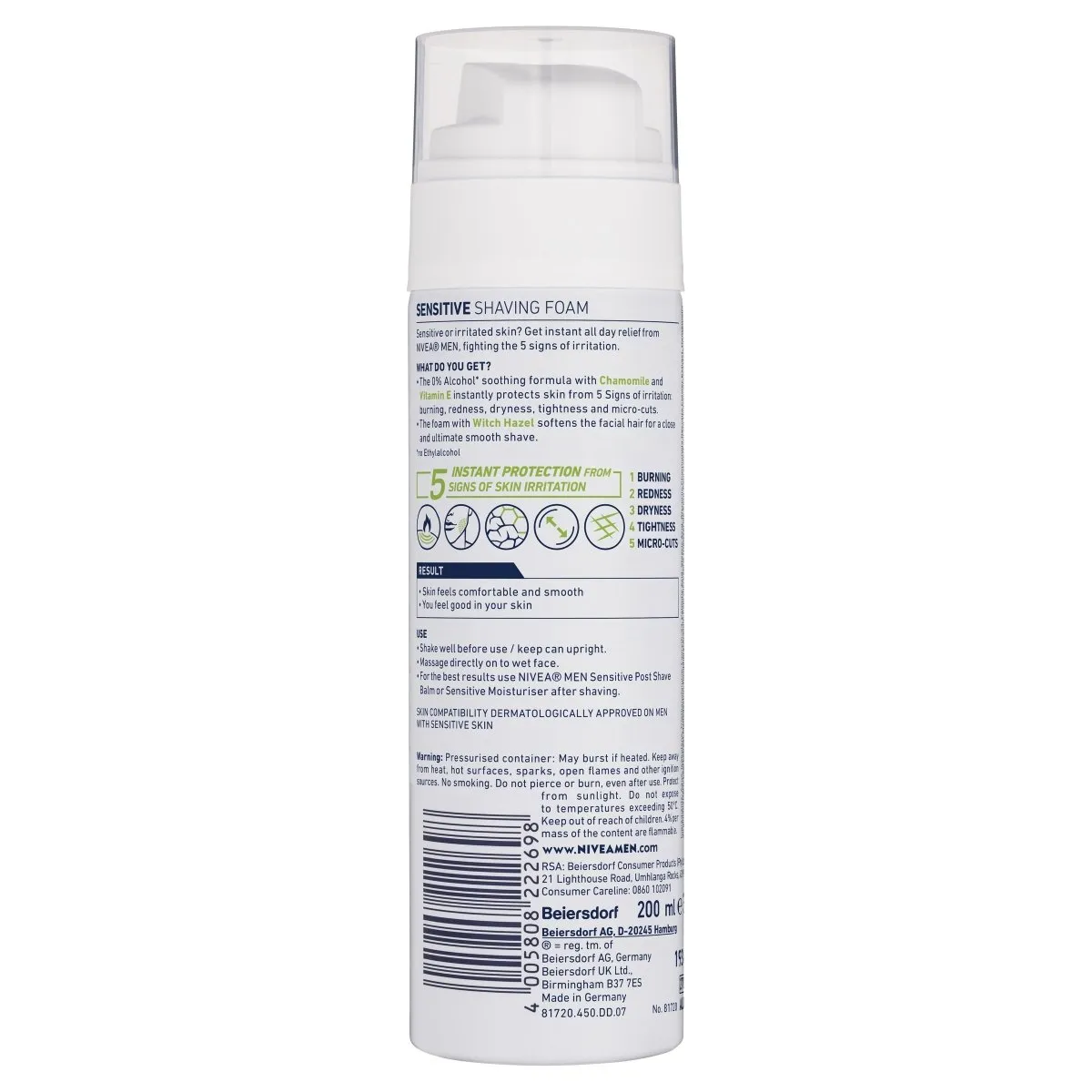 Nivea Men Sensitive Shaving Foam 200mL