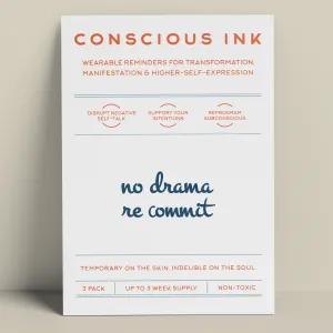 No Drama Recommit Manifestation Tattoo