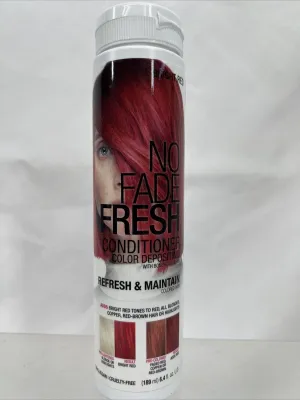 No Fade Fresh Semi-Permanent Color Shampoo Bright Red 6.4oz 100% Vegan