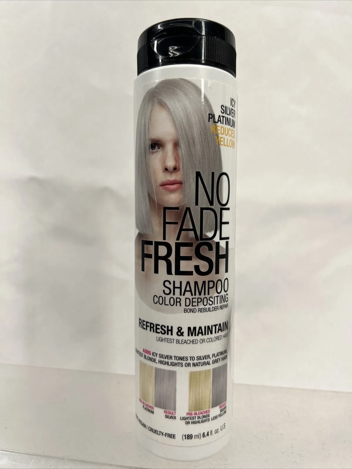 No Fade Fresh Semi-Permanent Color Shampoo Silver Platinum 6.4oz 100% Vegan 6.4o