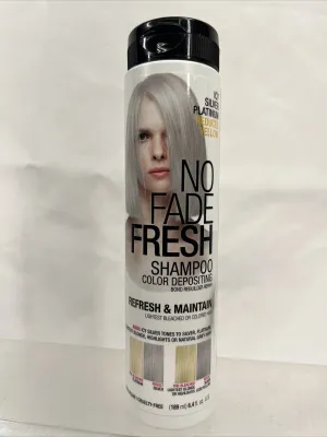 No Fade Fresh Semi-Permanent Color Shampoo Silver Platinum 6.4oz 100% Vegan 6.4o
