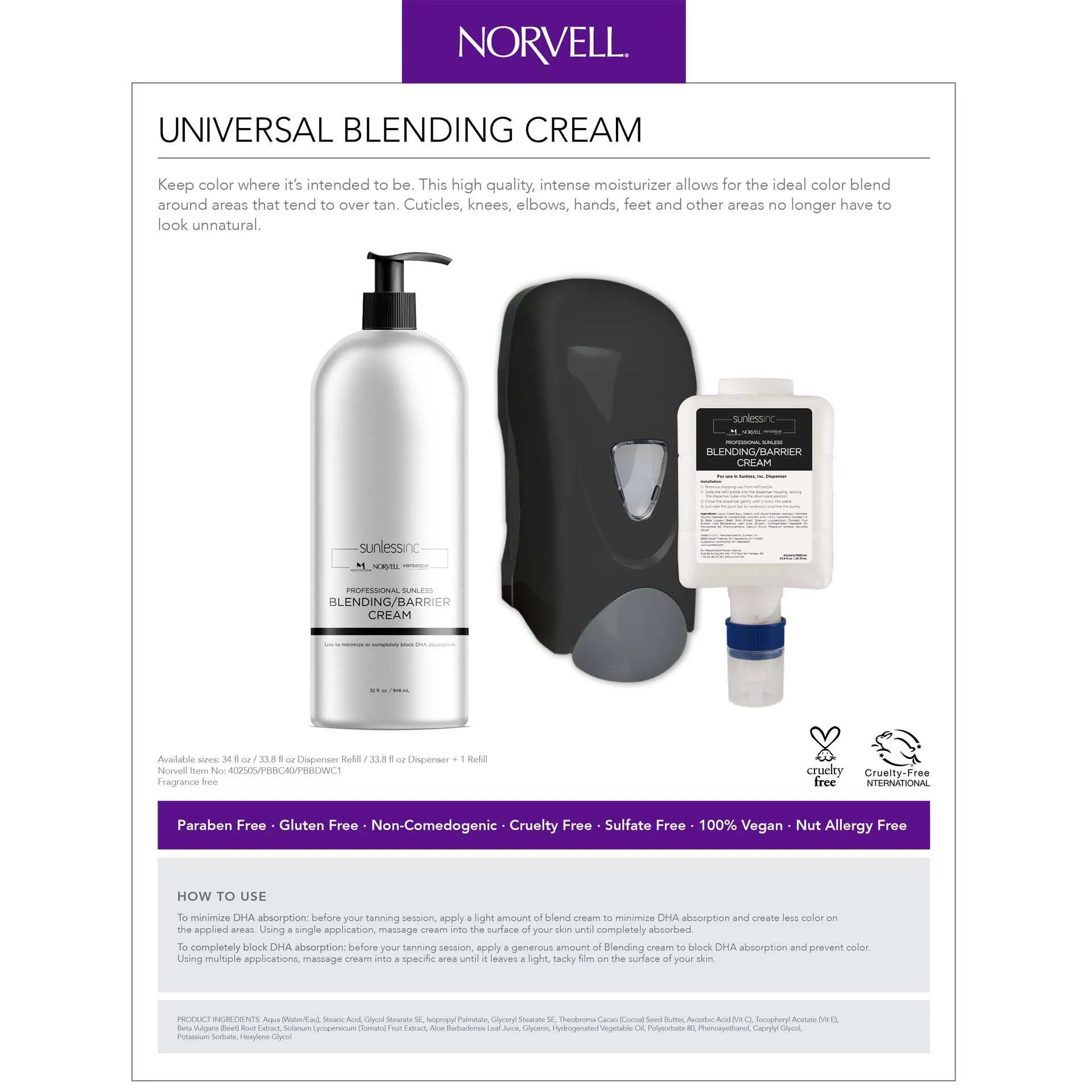 Norvell ProBlend DHA Barrier Cream 34 oz