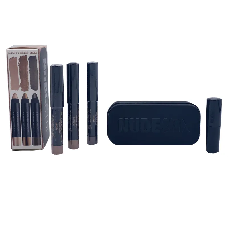 Nudestix 3 Mini Nude Metallics Eye Pencils Kit - Nudity, Burnish and Smoke
