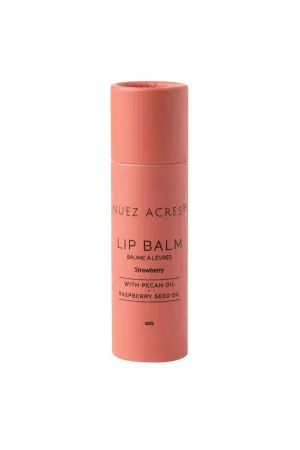 Nuez Acres® Lip Balm – Hydration with Pecan, Raspberry Seed Oil & Natural Strawberry Flavor