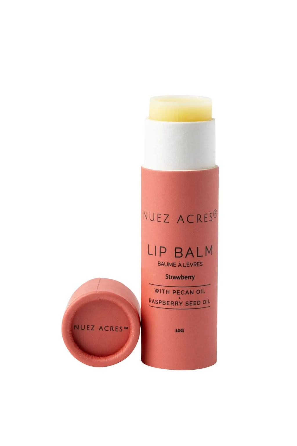 Nuez Acres® Lip Balm – Hydration with Pecan, Raspberry Seed Oil & Natural Strawberry Flavor