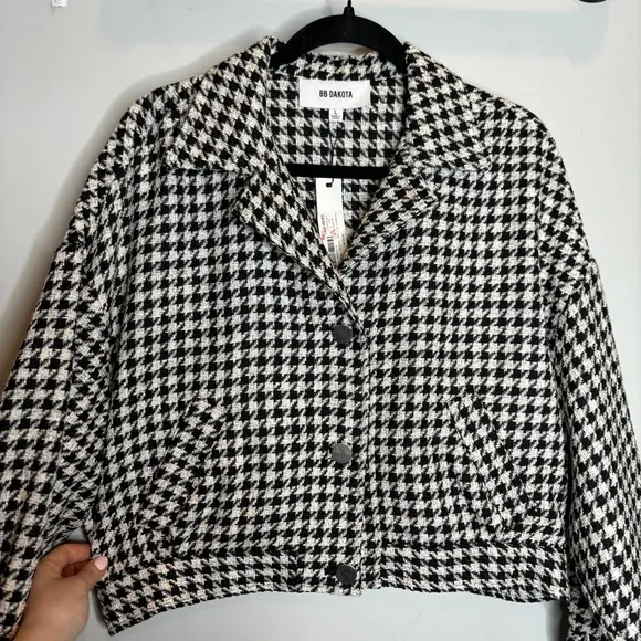 NWT BB Dakota Hounds of Love Jacket Tweed Houndstooth