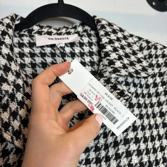 NWT BB Dakota Hounds of Love Jacket Tweed Houndstooth