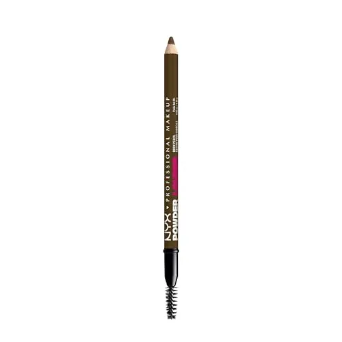 NYX PROFESSIONAL MAKEUP Powder Louder Eyebrow Pencil, Brow Pencil with Buildable Volume For Up To 12HR Wear, Vegan Formula - Taupe