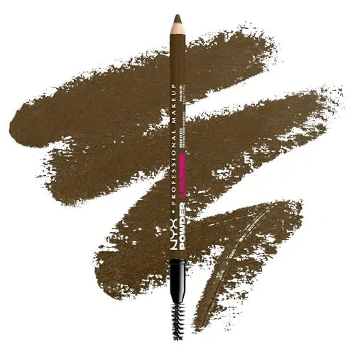 NYX PROFESSIONAL MAKEUP Powder Louder Eyebrow Pencil, Brow Pencil with Buildable Volume For Up To 12HR Wear, Vegan Formula - Taupe