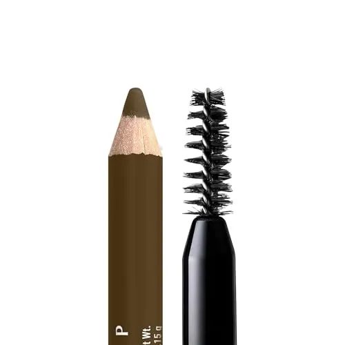NYX PROFESSIONAL MAKEUP Powder Louder Eyebrow Pencil, Brow Pencil with Buildable Volume For Up To 12HR Wear, Vegan Formula - Taupe