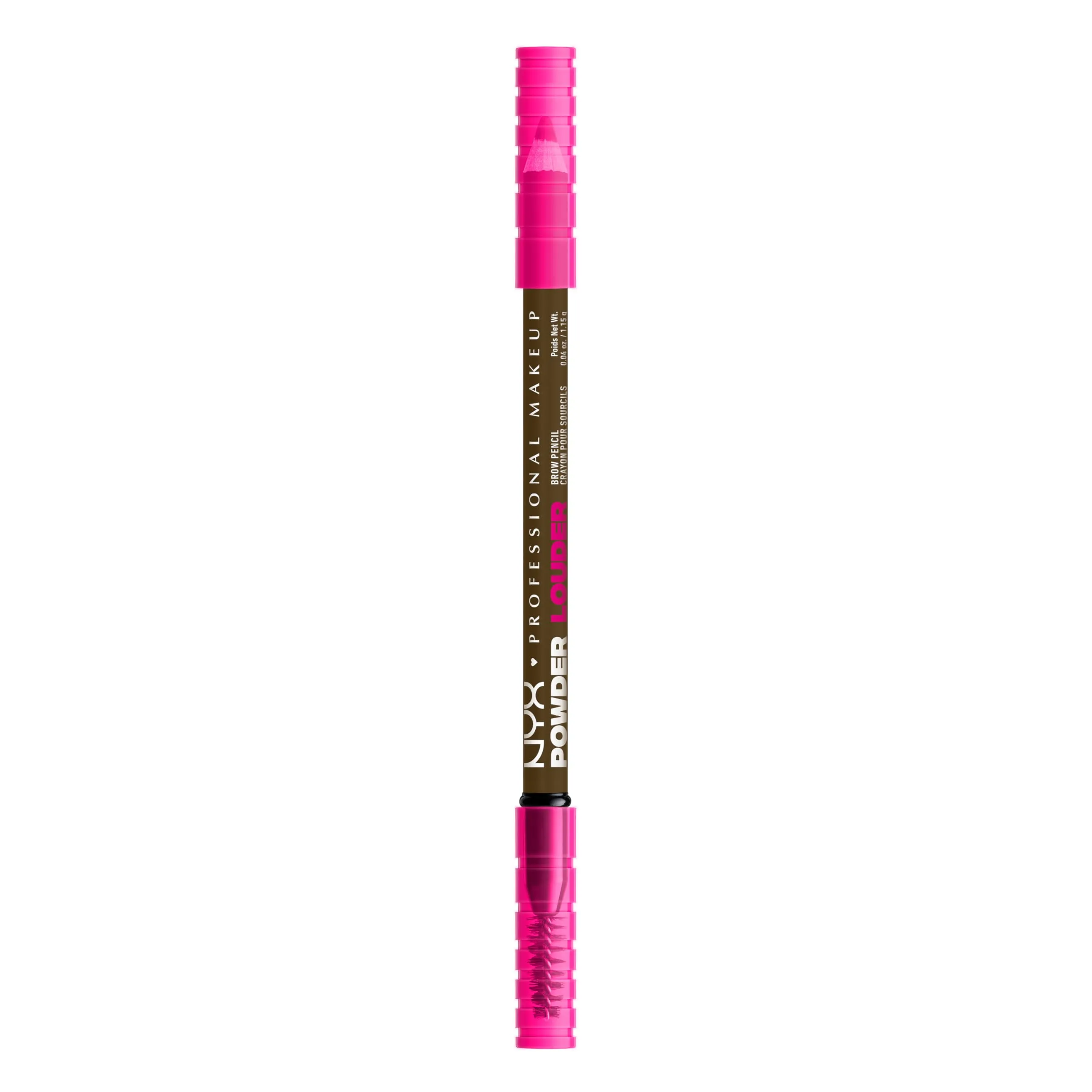 NYX PROFESSIONAL MAKEUP Powder Louder Eyebrow Pencil, Brow Pencil with Buildable Volume For Up To 12HR Wear, Vegan Formula - Taupe