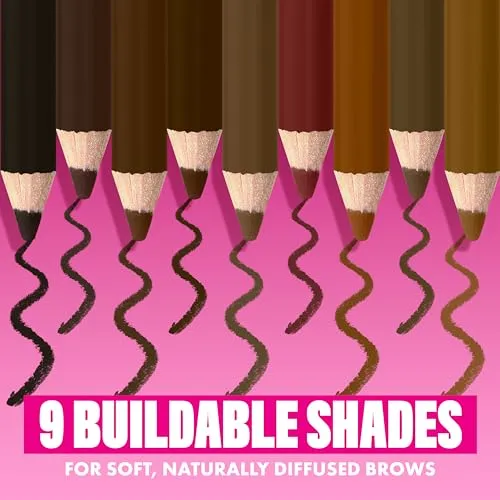 NYX PROFESSIONAL MAKEUP Powder Louder Eyebrow Pencil, Brow Pencil with Buildable Volume For Up To 12HR Wear, Vegan Formula - Taupe