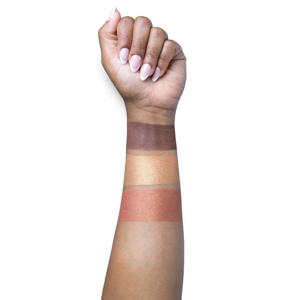 OFRA Face It Midi Palette - Deep - Complexion Trio For Deeper Skin Tones To Define, Add Dimension, and Highlight The Face by OFRA Cosmetics