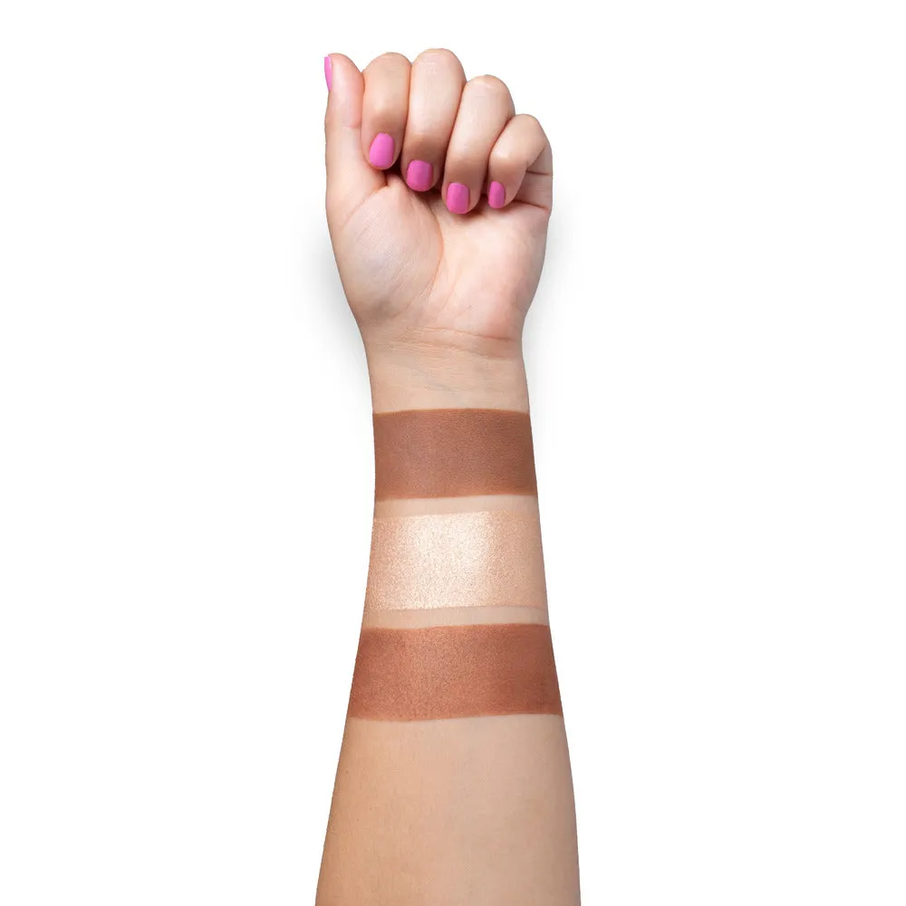 OFRA Face It Midi Palette - Medium - Complexion Trio For Medium Skin Tones To Define, Add Dimension, and Highlight The Face by OFRA Cosmetics