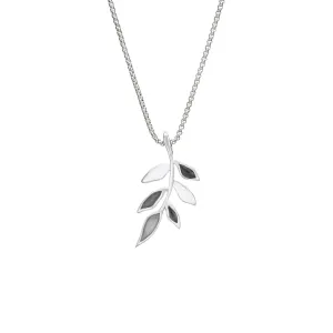 Olive Branch Cremation Necklace in Sterling Silver