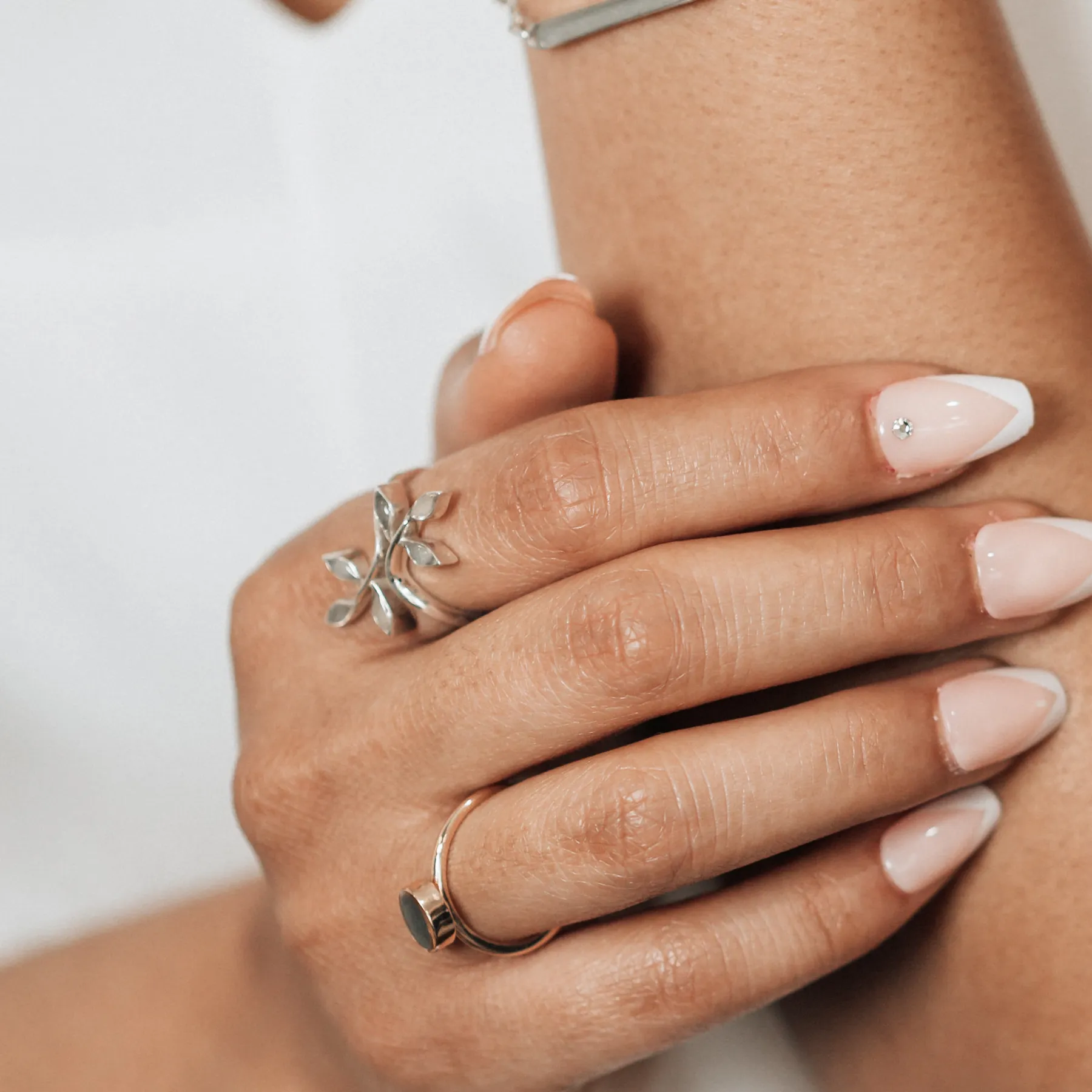 Olive Branch Cremation Ring in 14K Yellow Gold