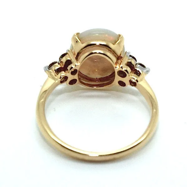 Opal And 6 Diamond Ring Ad No.0378
