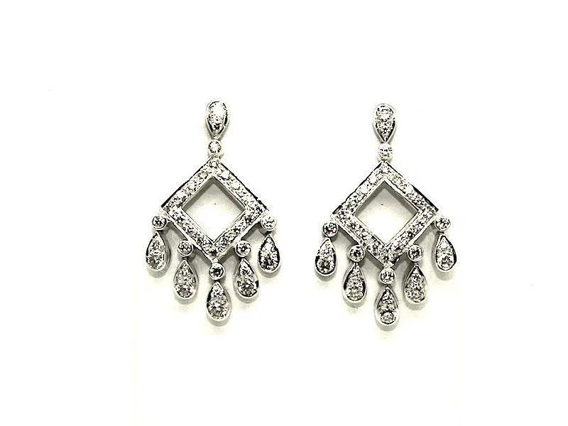 Open Square Drop Earring Ad No. 0702