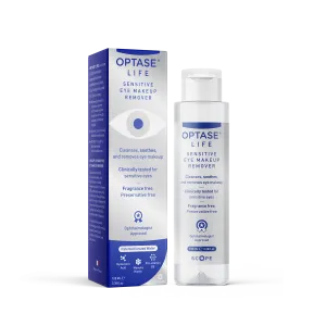 Optase Life Sensitive Eye Makeup Remover - Gentle & Effective for All Skin Types - Soothing Micellar Cleansing Water - 100ml