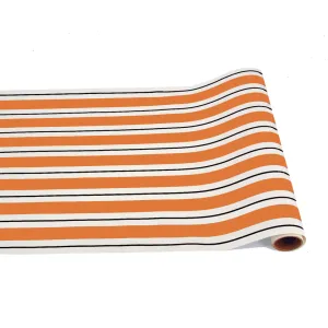 Orange & Black Awning Stripe Paper Table Runner