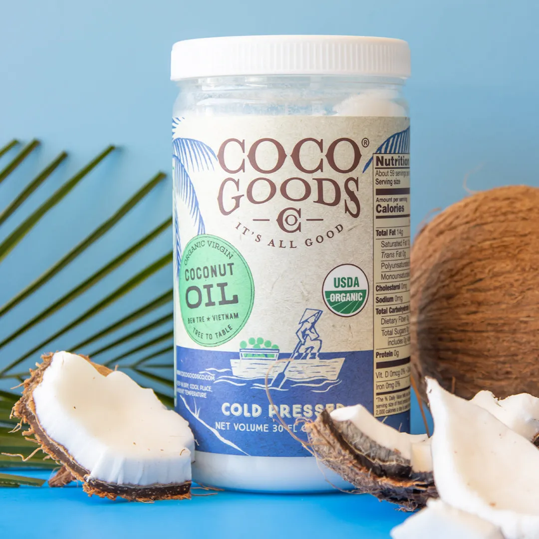Organic Extra Virgin Coconut Oil, Cold-Pressed