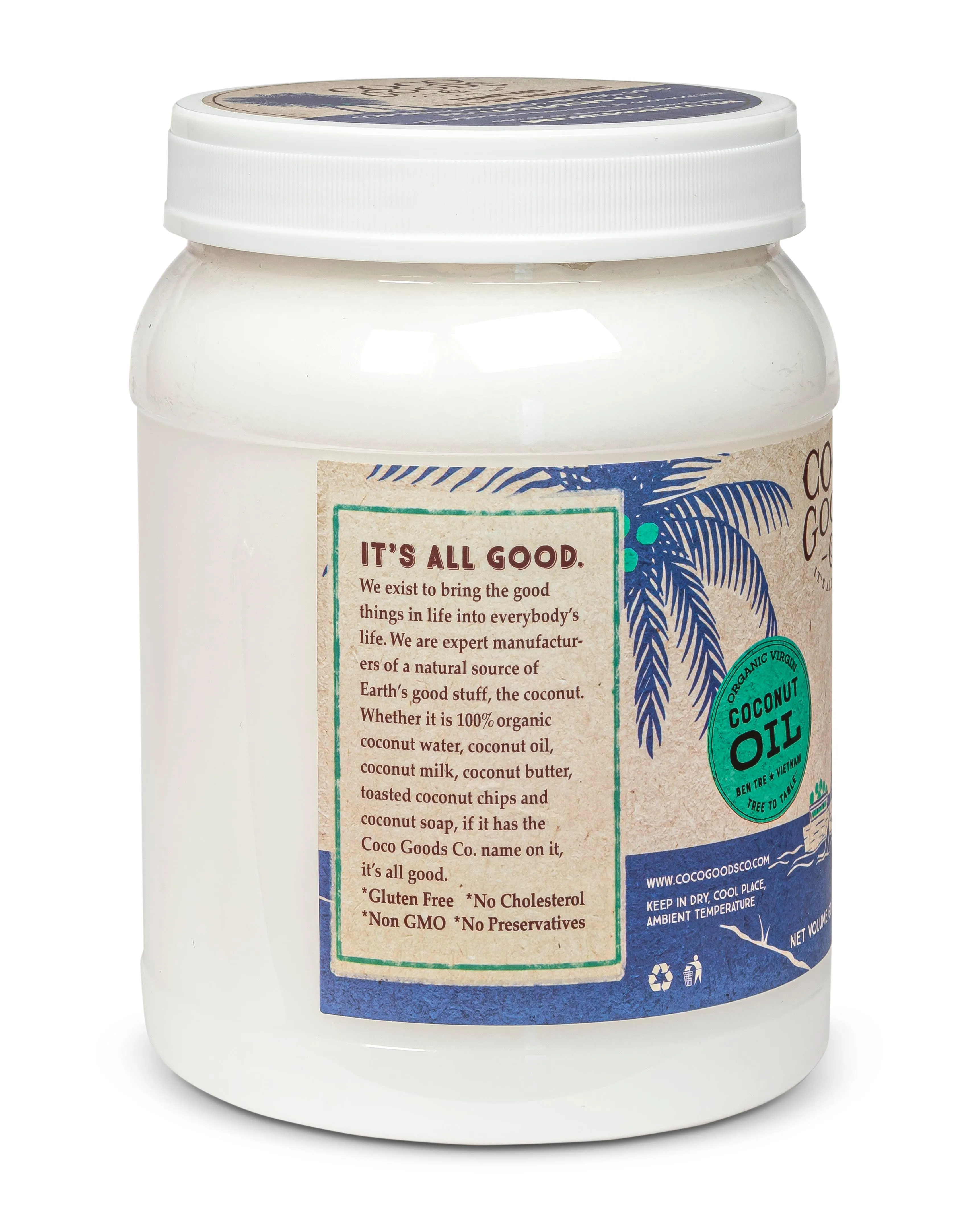Organic Extra Virgin Coconut Oil, Cold-Pressed