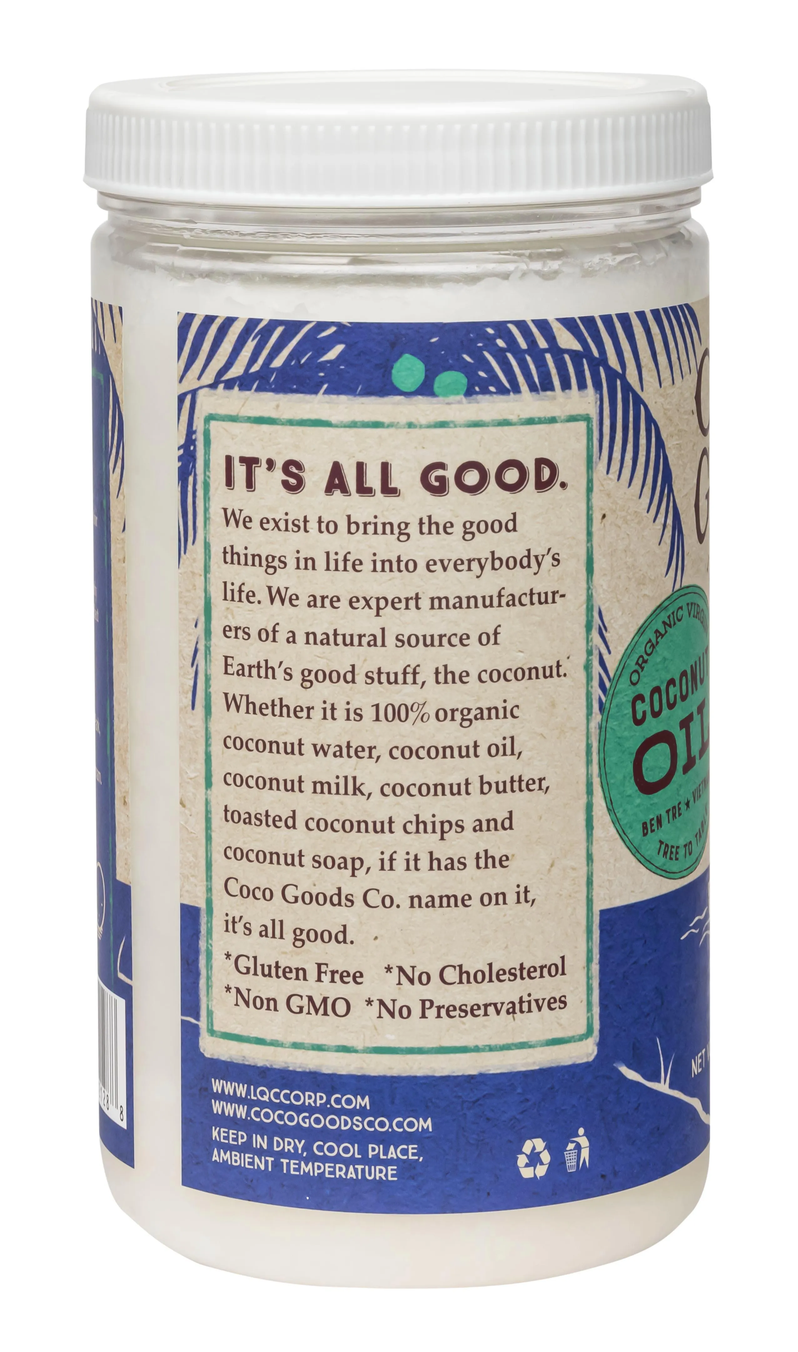 Organic Extra Virgin Coconut Oil, Cold-Pressed
