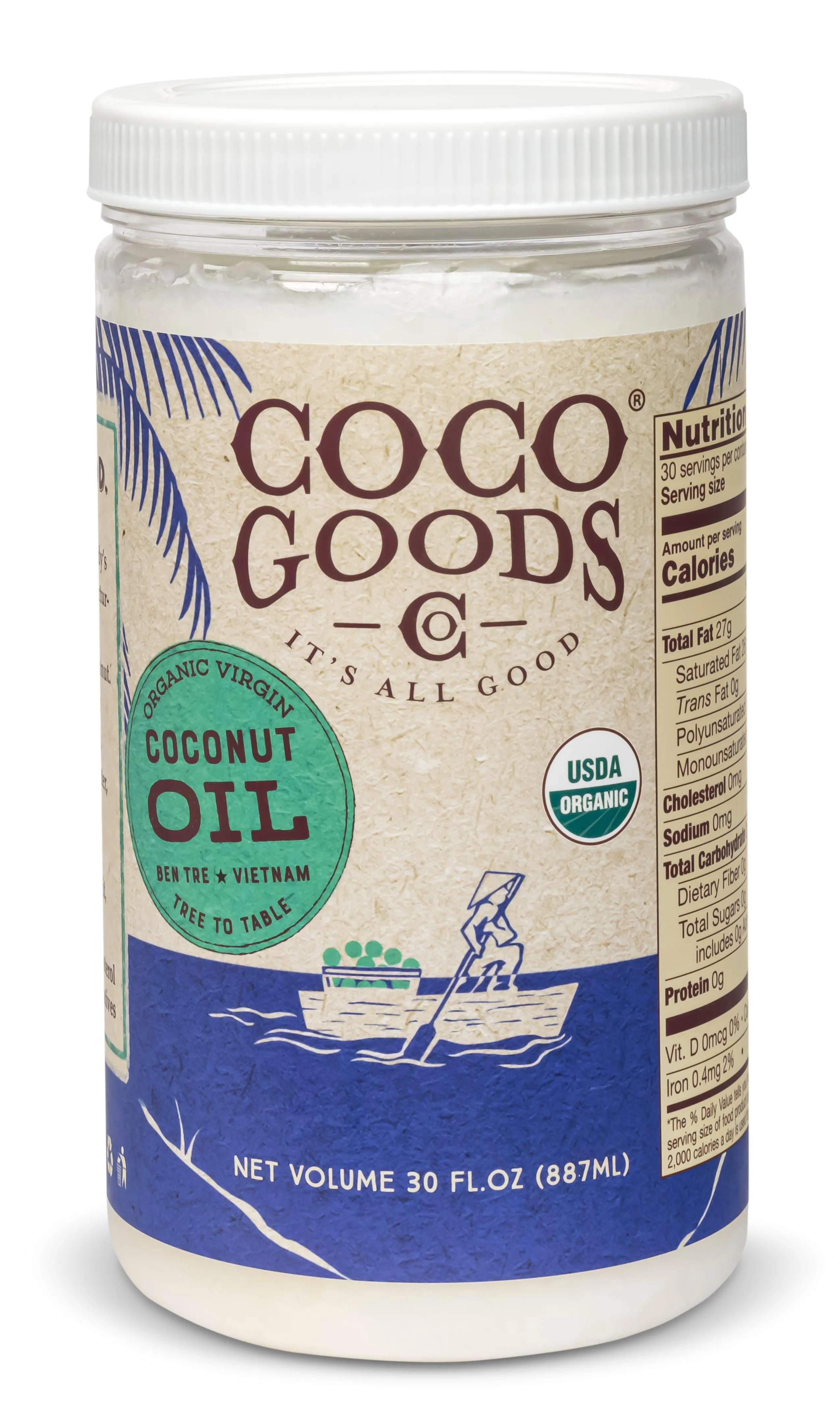 Organic Extra Virgin Coconut Oil, Cold-Pressed
