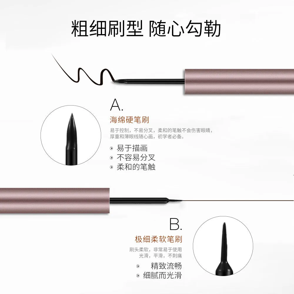 O.TWO.OCross-Border Hot Rose Gold Beginner Liquid Eyeliner Waterproof Quick-Drying Non-Dizzy Makeup EyelinerN9084