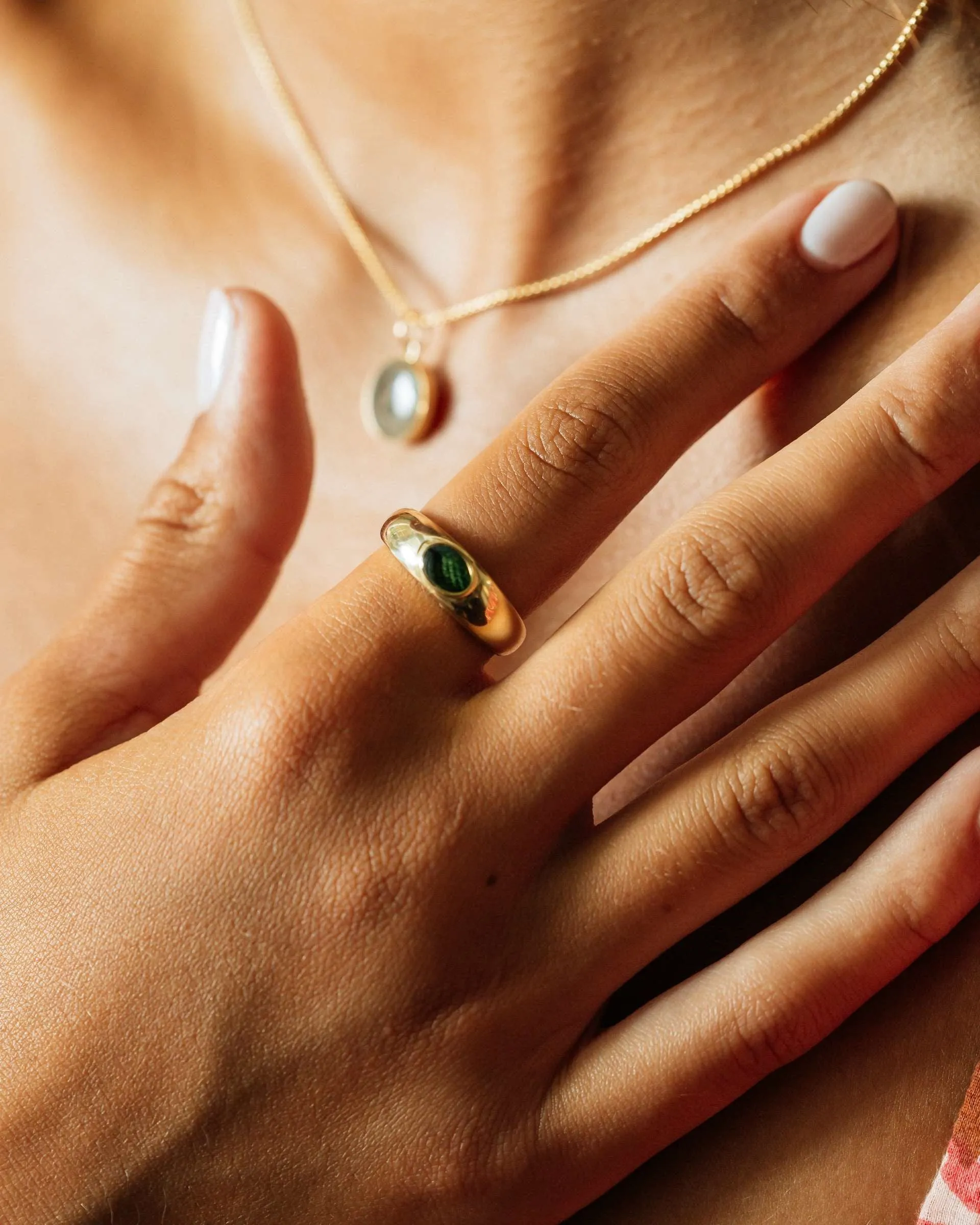 Oval Dome Cremation Ring in 14K White Gold