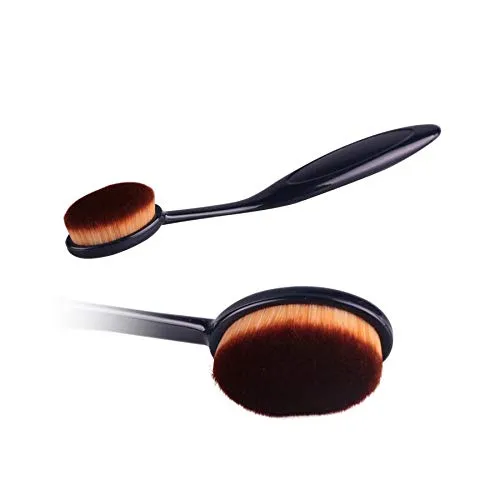 Oval Toothbrush Makeup Brush for Blending Contouring Blush Powder Concealer (Pack of 3)