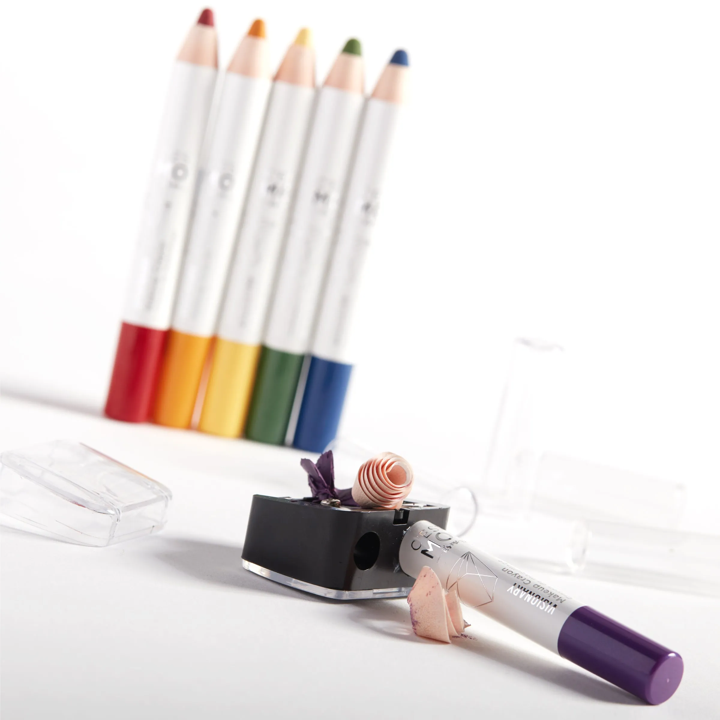 Over the Rainbow Visionary Makeup Crayon Set ~ 6 Crayons plus 1 Sharpener