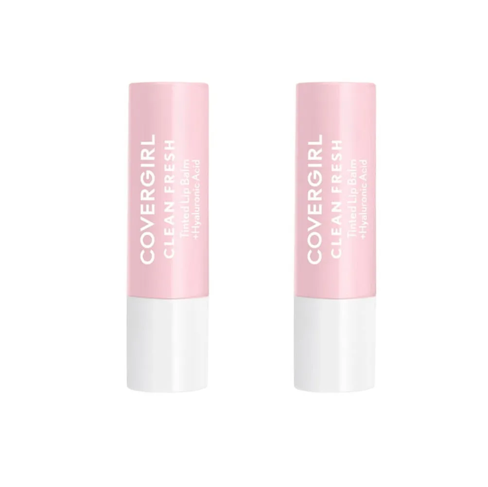 Pack of 2 CoverGirl Clean Fresh Tinted Lip Balm, Clear As Crystal 100