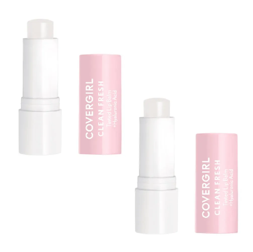 Pack of 2 CoverGirl Clean Fresh Tinted Lip Balm, Clear As Crystal 100