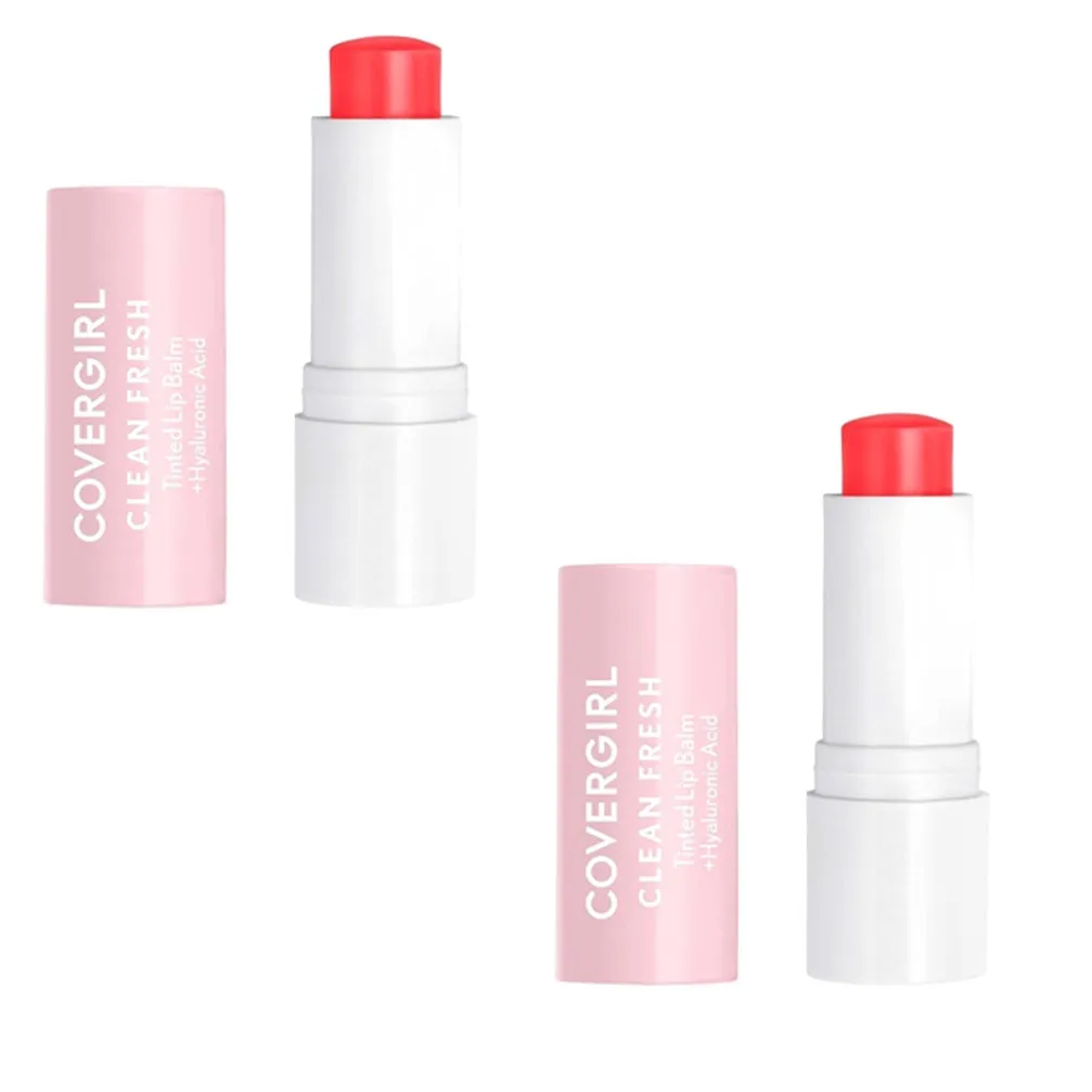 Pack of 2 CoverGirl Clean Fresh Tinted Lip Balm, Life is Pink 300