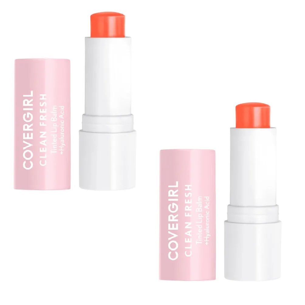 Pack of 2 CoverGirl Clean Fresh Tinted Lip Balm, Made for Peach 200