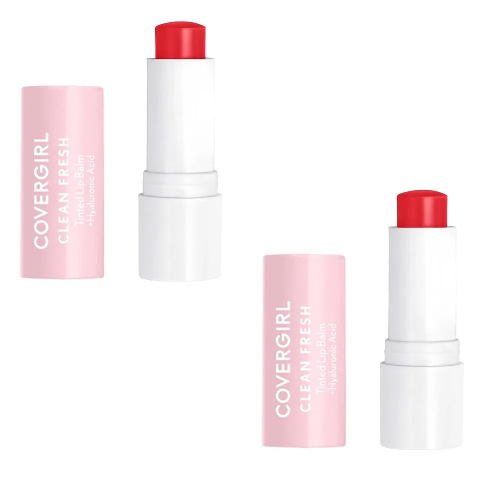 Pack of 2 CoverGirl Clean Fresh Tinted Lip Balm, You're the Pom 400