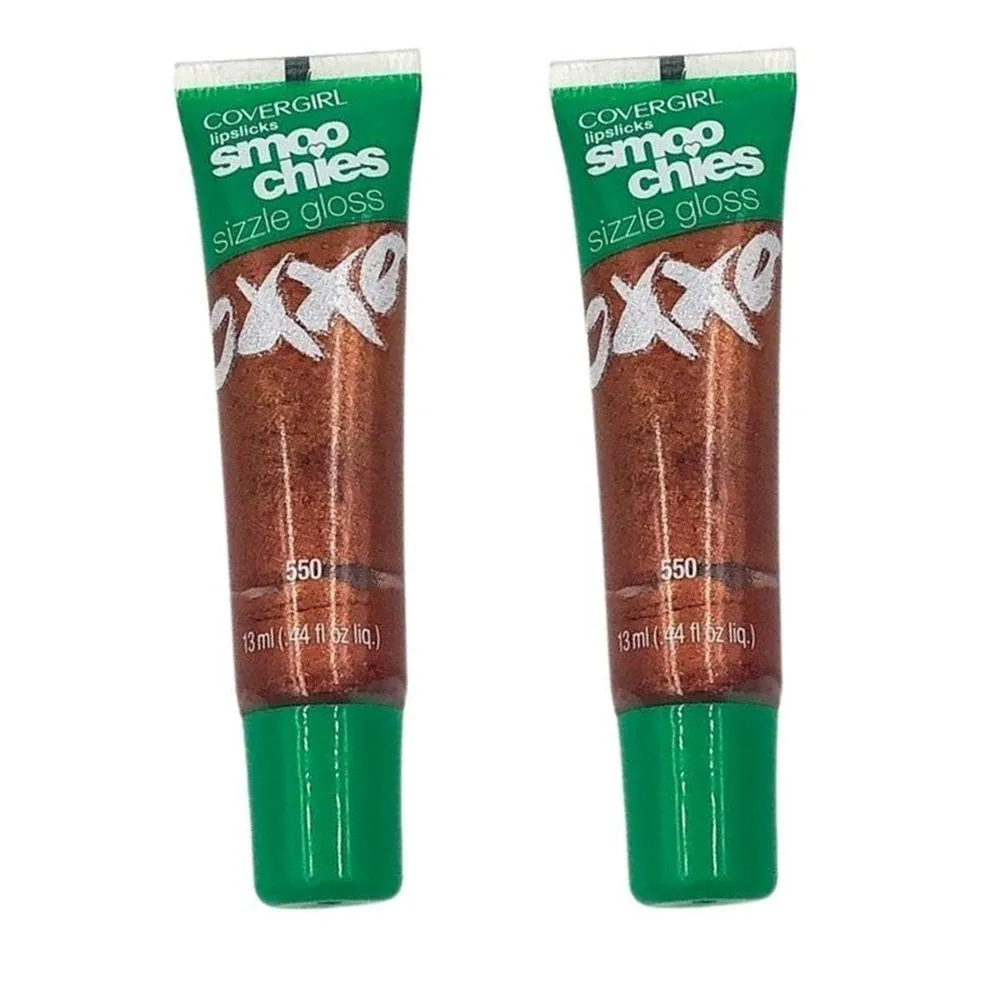 Pack of 2 CoverGirl Lipslicks Smoochies Sizzle Gloss, Glisten Up! # 550