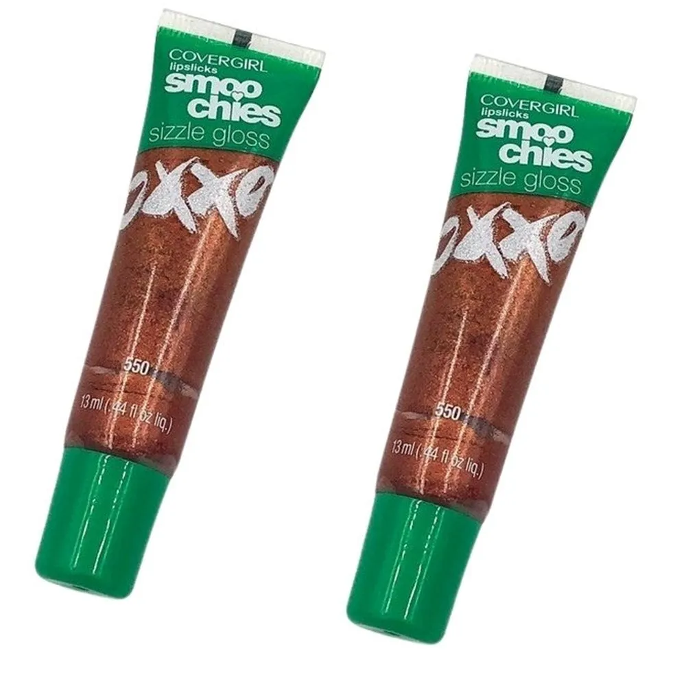 Pack of 2 CoverGirl Lipslicks Smoochies Sizzle Gloss, Glisten Up! # 550