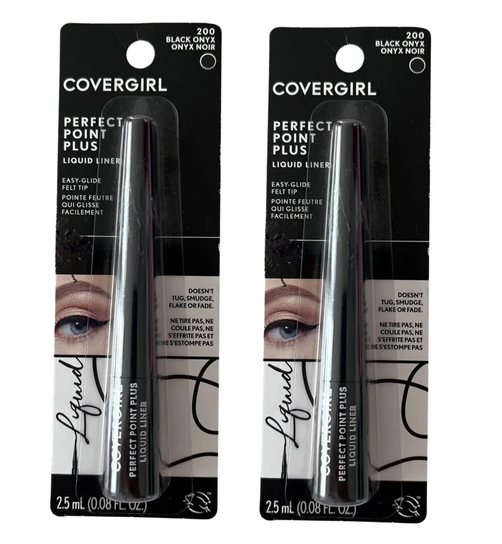 Pack of 2 CoverGirl Perfect Point Plus Liquid Liner, Black Onyx 200