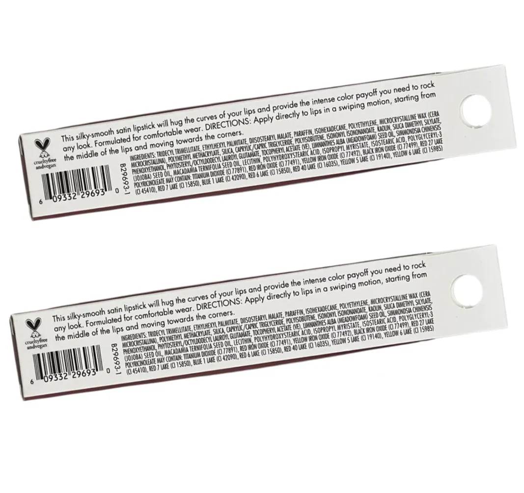 Pack of 2 E.l.f. Srsly Satin Lipstick, Taffy 29693