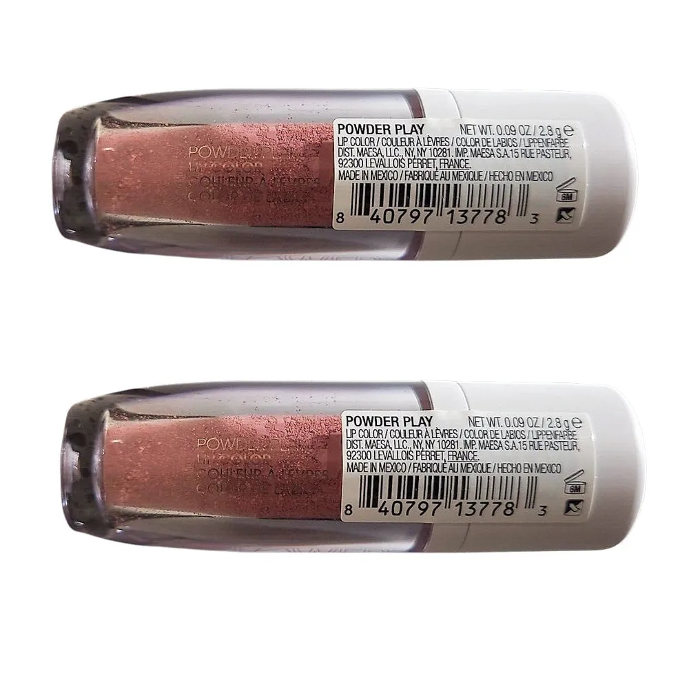 Pack of 2 Flower Beauty Powder Play Lip Color, Tease 01