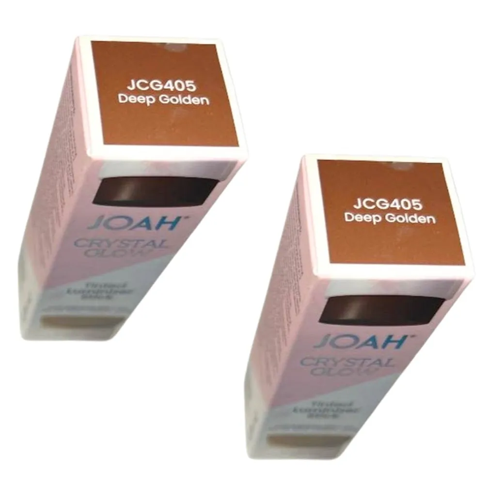Pack of 2 Joah Crystal Glow Tinted Luminizer Stick, Deep Golden JCG405
