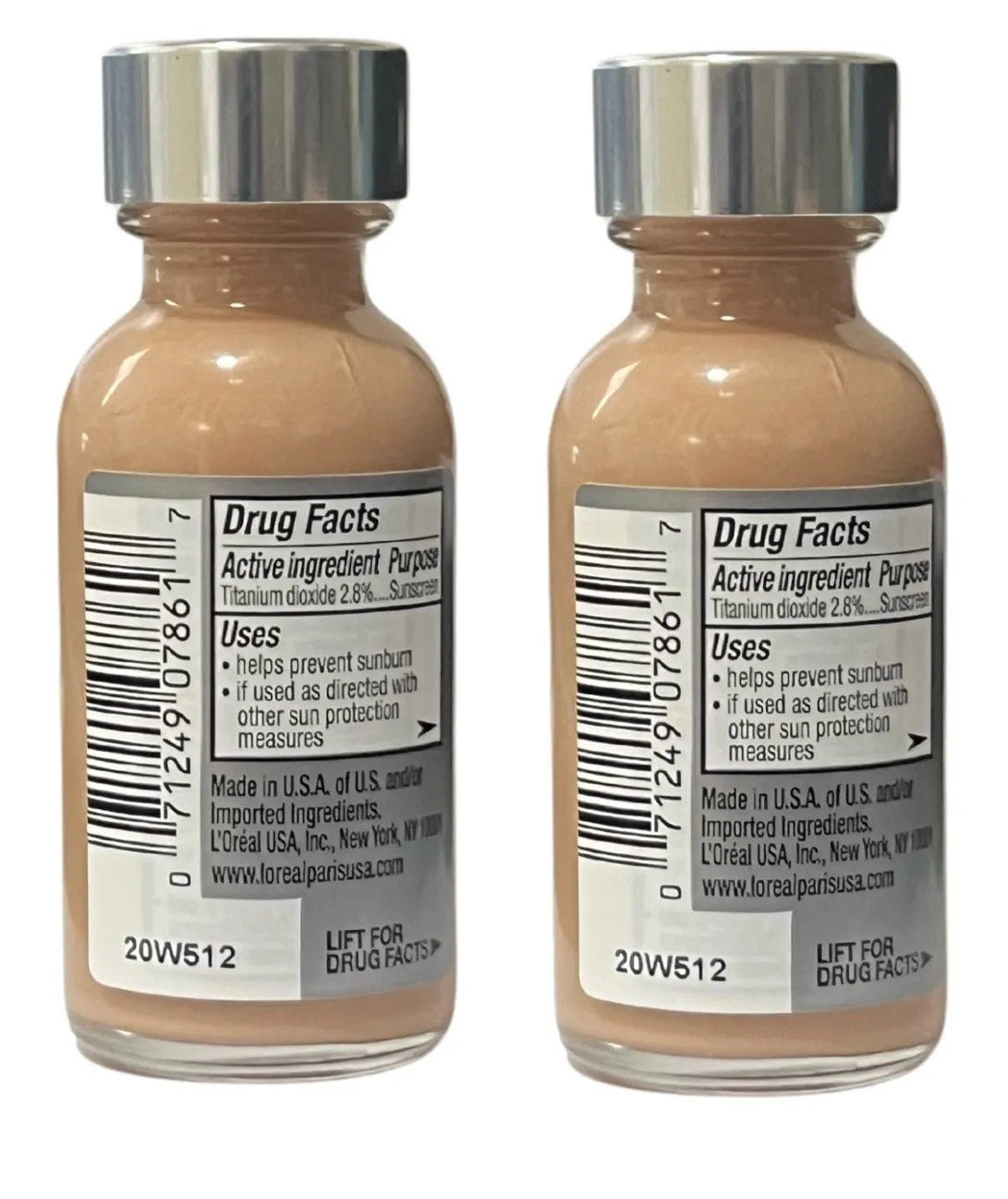 Pack of 2 L'Oreal Paris Makeup True Match Super-Blendable Liquid Foundation, Creamy Natural C3