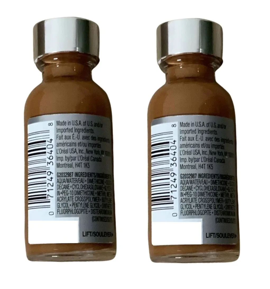 Pack of 2 L'Oreal Paris Makeup True Match Super-Blendable Liquid Foundation, Spiced Latte W9