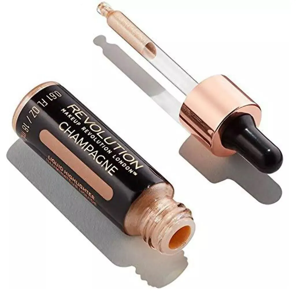 Pack of 2 Makeup Revolution Beauty Liquid Highlighter, Champagne