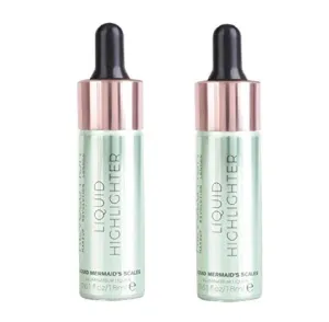 Pack of 2 Makeup Revolution Beauty Liquid Highlighter, Mermaid's Scales