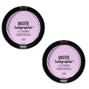 Pack of 2 Maybelline New York Master Holographic Prismatic Highlighter Makeup, 100 Purple