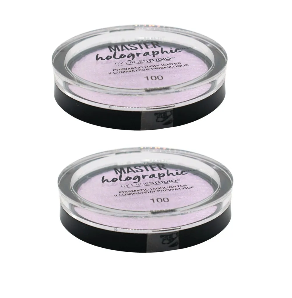 Pack of 2 Maybelline New York Master Holographic Prismatic Highlighter Makeup, 100 Purple
