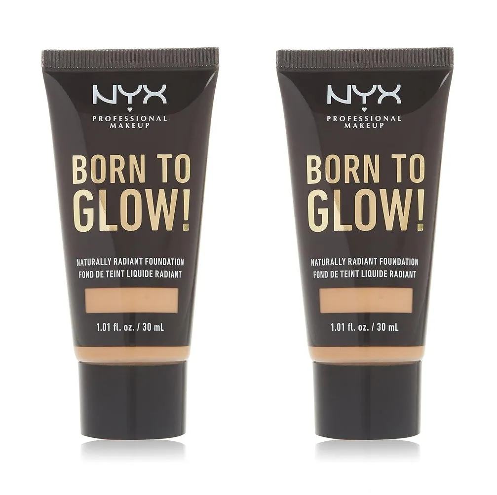 Pack of 2 NYX Born to Glow! Naturally Radiant Foundation, Medium Olive BTGRF09